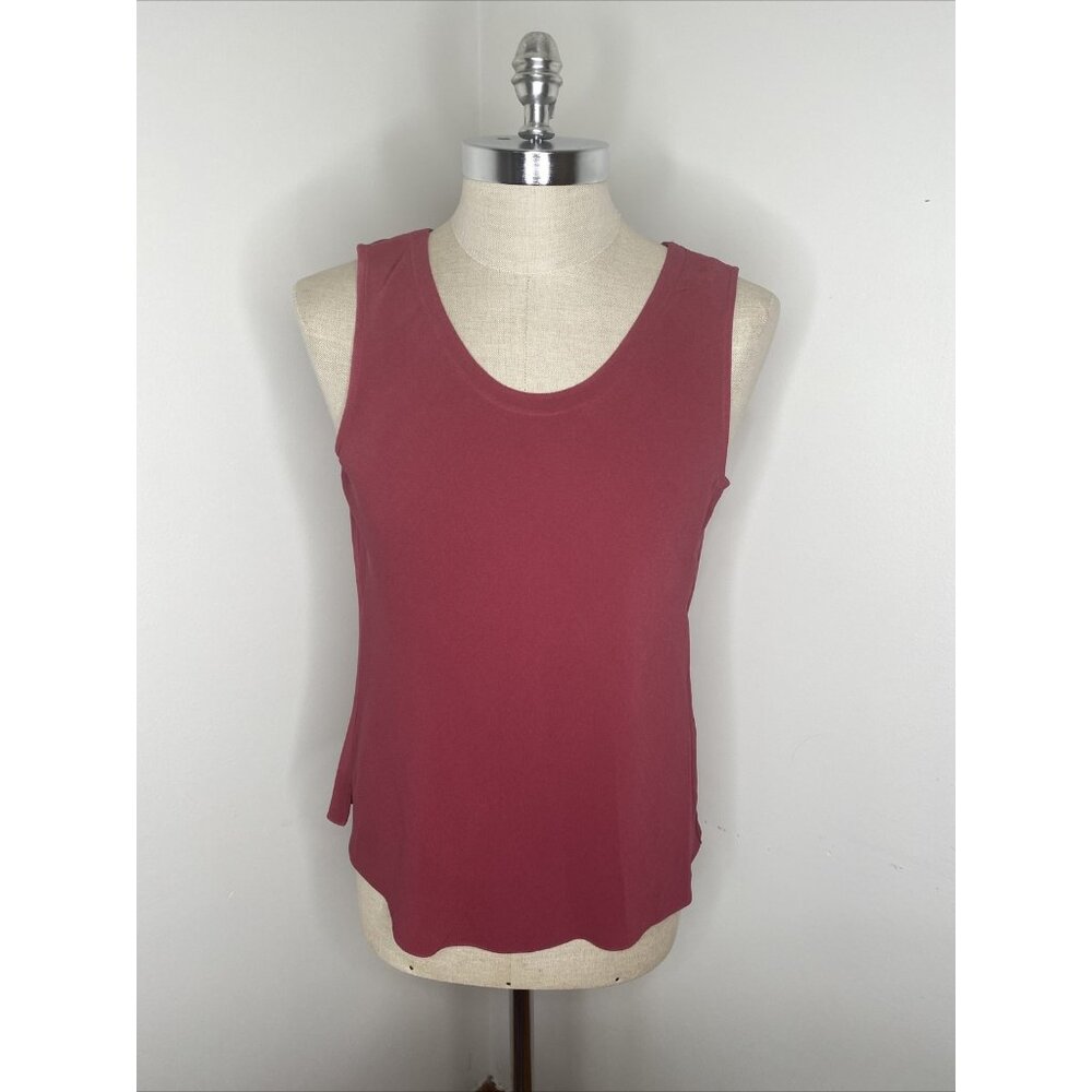 New Eileen Fisher Size L Silk Tank Top Womens Pink Top Shirt Sleeveless Blouse